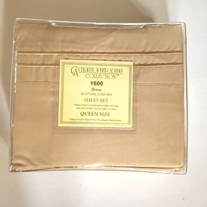 New Christopher Adams Collection Gold Queen Sheets